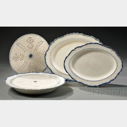 Five Wedgwood Mared Pattern Pearlware Items