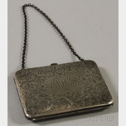 Pryor Manufacturing Co. Sterling Silver Lady's Purse on Chain