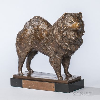 After Viola Norman (American, 1889-1935) Bronze Figure of a Chow