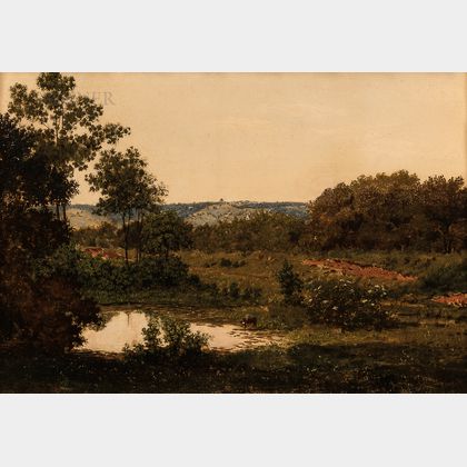 Emile F. Beaulieu (American, fl. 1850-c. 1870) Tranquil Landscape