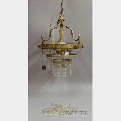 Three-light Hanging Lantern with Prisms