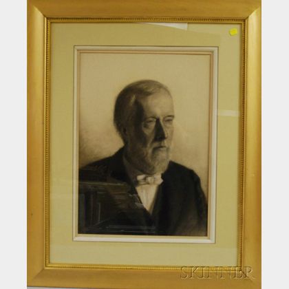 Will J. Quinlan (American, 1877-1963) Portrait Bust of a Gentleman in Formal Attire.