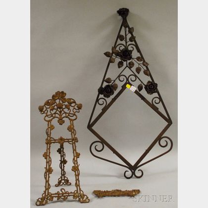 Two Art Nouveau Cast Metal Items