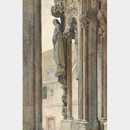 Harold Broadfield Warren (American, 1859-1934) Portal at Chartres