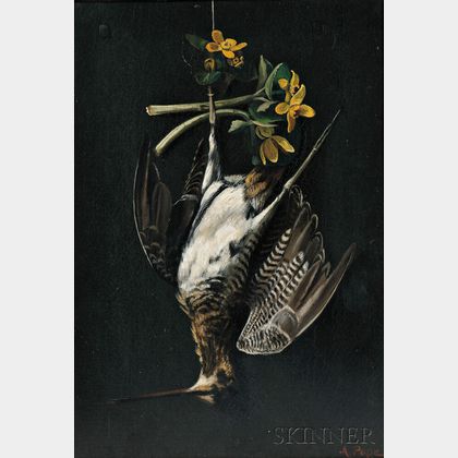 Alexander Pope (American, 1849-1924) Hanging Snipe with Yellow Blossoms