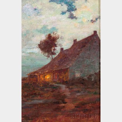 Walter Clark (American, 1848-1917) A Light in the Window, Greenwich, Connecticut