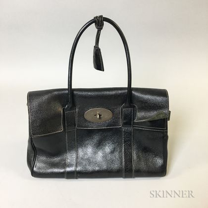 Black Mulberry Leather Handbag