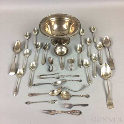 Group of Sterling Silver Flatware and a Dominick & Haff Sterling Silver Weighted Bowl