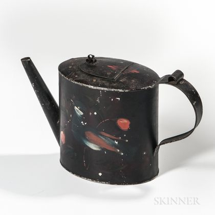 Painted Tin Teapot