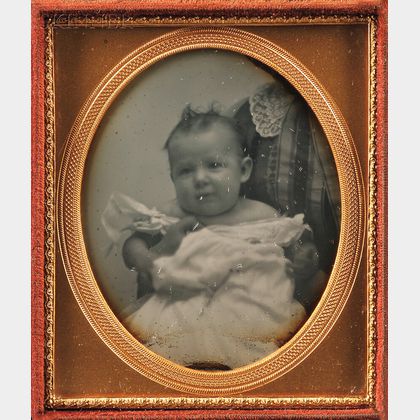 School of Southworth & Hawes (American, fl. 1843-1863) Sixth-plate Daguerreotype of an Infant