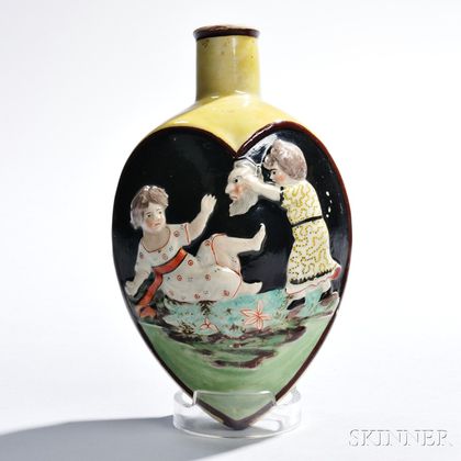 Staffordshire Pearlware Flask