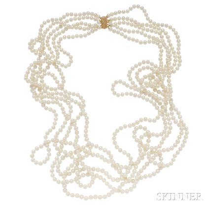 Freshwater Pearl Five-strand Necklace