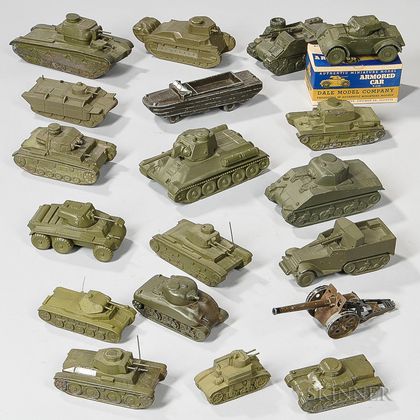 Nineteen Toy and Recognition Military Vehicles
