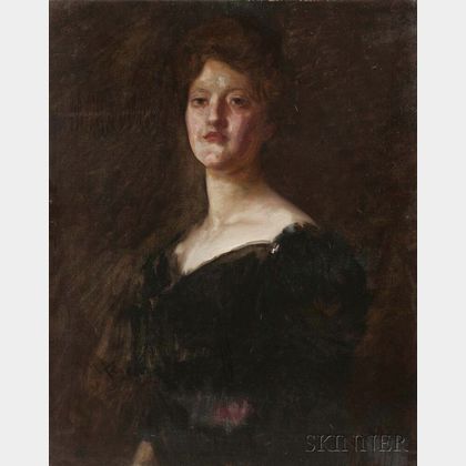 William Merritt Chase (American, 1849-1916) Lady in Black (Lilian Westcott Hale)