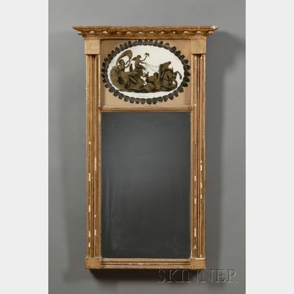 Federal Gilt-gesso Eglomise "Commerce" Mirror