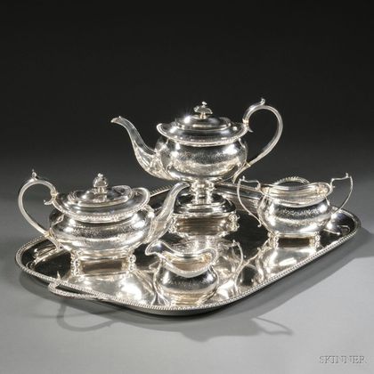 Four-piece George III/IV Sterling Silver Tea and Coffee Service