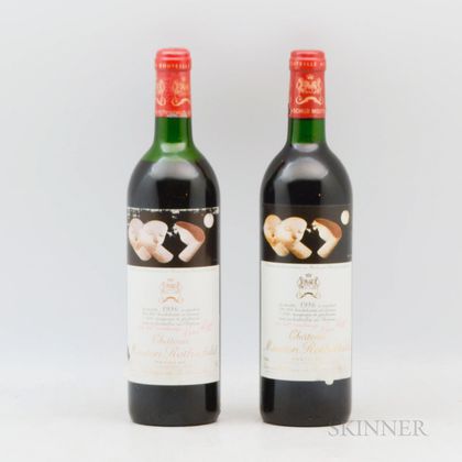 Chateau Mouton Rothschild 1986, 2 bottles 