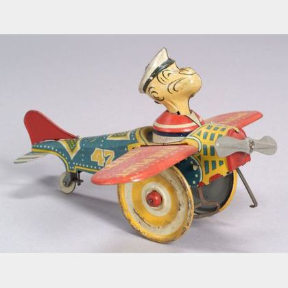Marx Clockwork "Popeye the Pilot,"
