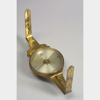 Lacquered-Brass Vernier Surveyor's Compass by Stancliffe & Draper