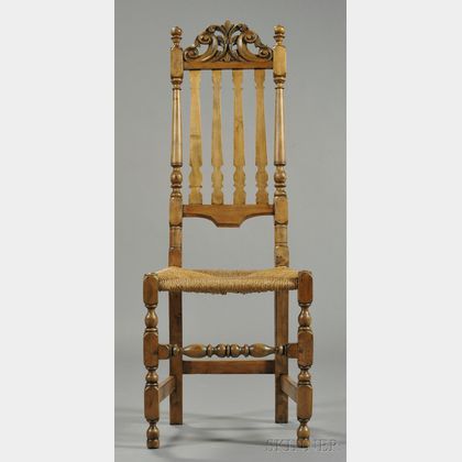 Carved Maple Bannister-back Chair