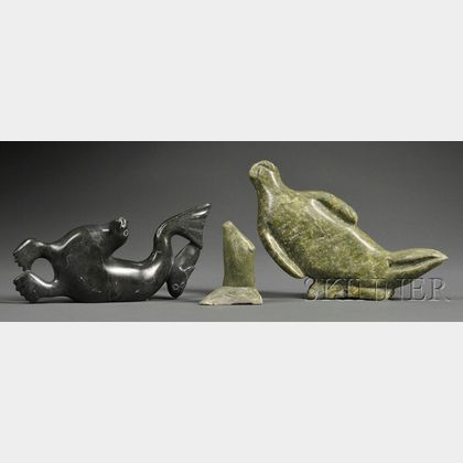 Three Contemporary Inuit Stone Carvings
