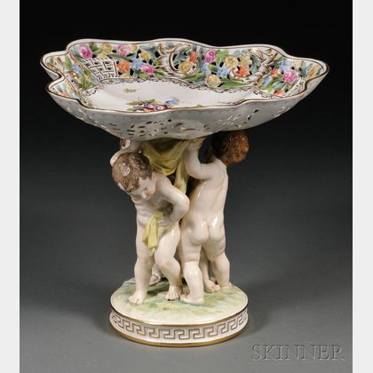 Dresden Porcelain Figural Compote