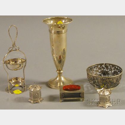 Three Chinese Export Silver Items