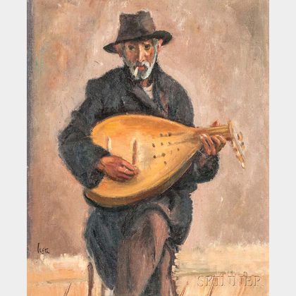Iosif Iser (Romanian, 1881-1958) Mandolin Player