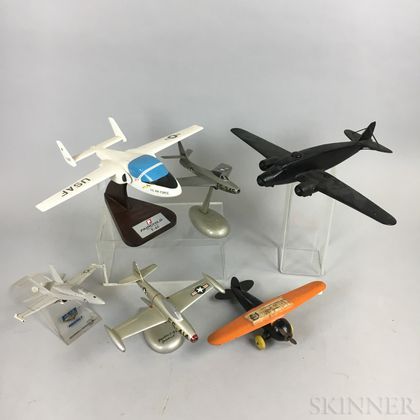 Six Steel, Wood, and Plastic Model Planes