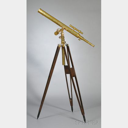 3-inch Brass Telescope on Stand by Broadhurst, Clarkson & Company