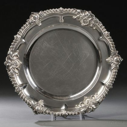 Three William IV Sterling Silver Plates