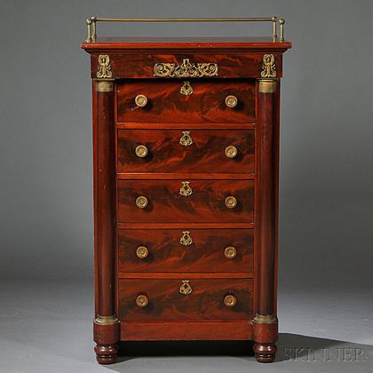 Louis Philippe-style Mahogany Chest of Drawers