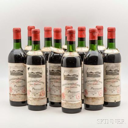 Chateau Grand Puy Lacoste 1966, 11 bottles 