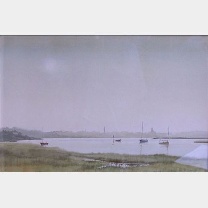 Two Framed Watercolors of Chatham, Massachusetts by Jack Garver (American, 20th Century),each inscribed Jac... 