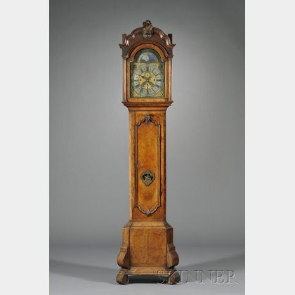 Burl Walnut Longcase Clock by Korns Uyterweer