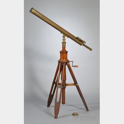 Sold at auction 3-inch Brass Telescope on Stand by A. Bardou Auction Number  2527M Lot Number 323