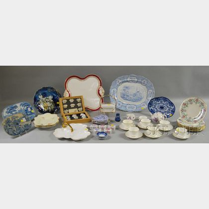 Large Lot of English and Continental Porcelain and Ceramic Table Items