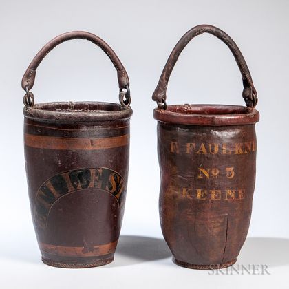 Two Leather Fire Buckets