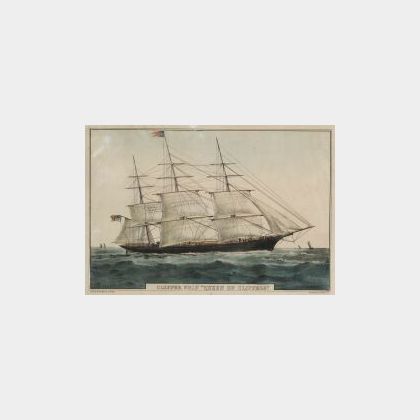 N. Currier, publisher (American, 1838-1856) Clipper Ship &#34;Queen of the Clipper&#39;s.&#34;