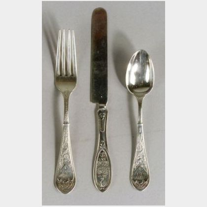 Group of American Victorian Sterling Flatware