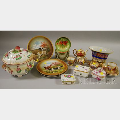 Twenty-six Pieces of Assorted Decorated Porcelain and Ceramics