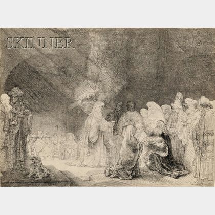 Rembrandt van Rijn (Dutch, 1606-1669) The Presentation in the Temple: Oblong Plate