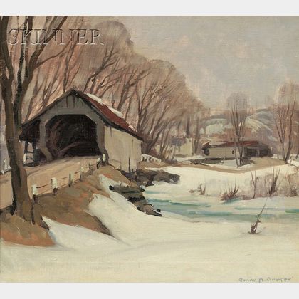 Emile Albert Gruppé (American, 1896-1978) Vermont Covered Bridge