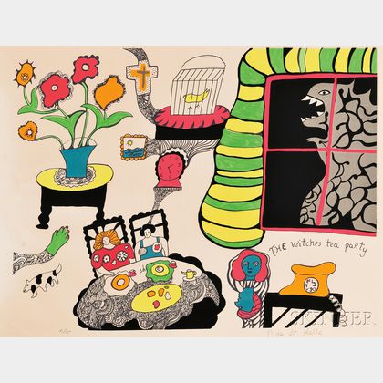 Niki de Saint Phalle (French, 1930-2002) Three Works: The Witch's Tea Party