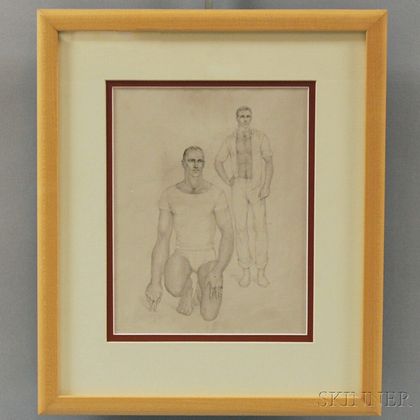 John B. Lear, Jr. (American, 1910-2008) Portrait of Two Men.