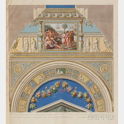 Vatican Loggia, Twelve Hand-colored Plates by Giovanni Ottaviani (1735-1808)