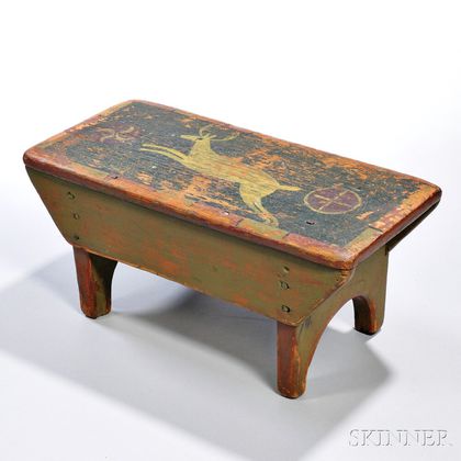 Paint-decorated Stool
