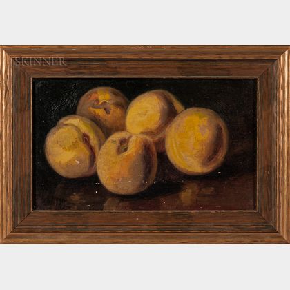 John Clinton Spencer (American, 1861-1919) Still Life with Five Peaches