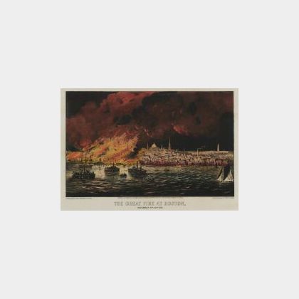 Currier & Ives, publishers (American, 1857-1907) The Great Fire at Boston.