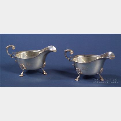 Pair of George V Silver Sauce Boats for Tiffany & Co.